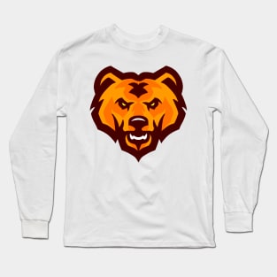 Bear - Orange Long Sleeve T-Shirt